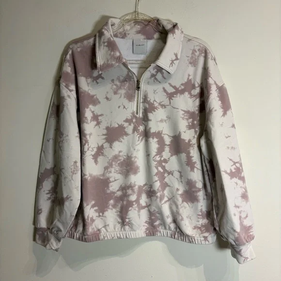 Varley Romero Sweatshirt in Taupe Tie Dye Size Large Cotton - Picture 7 of 12